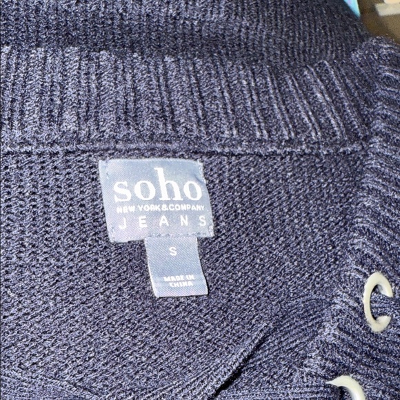 Soho Black Lace-Up Sweater - Picture 4 of 4